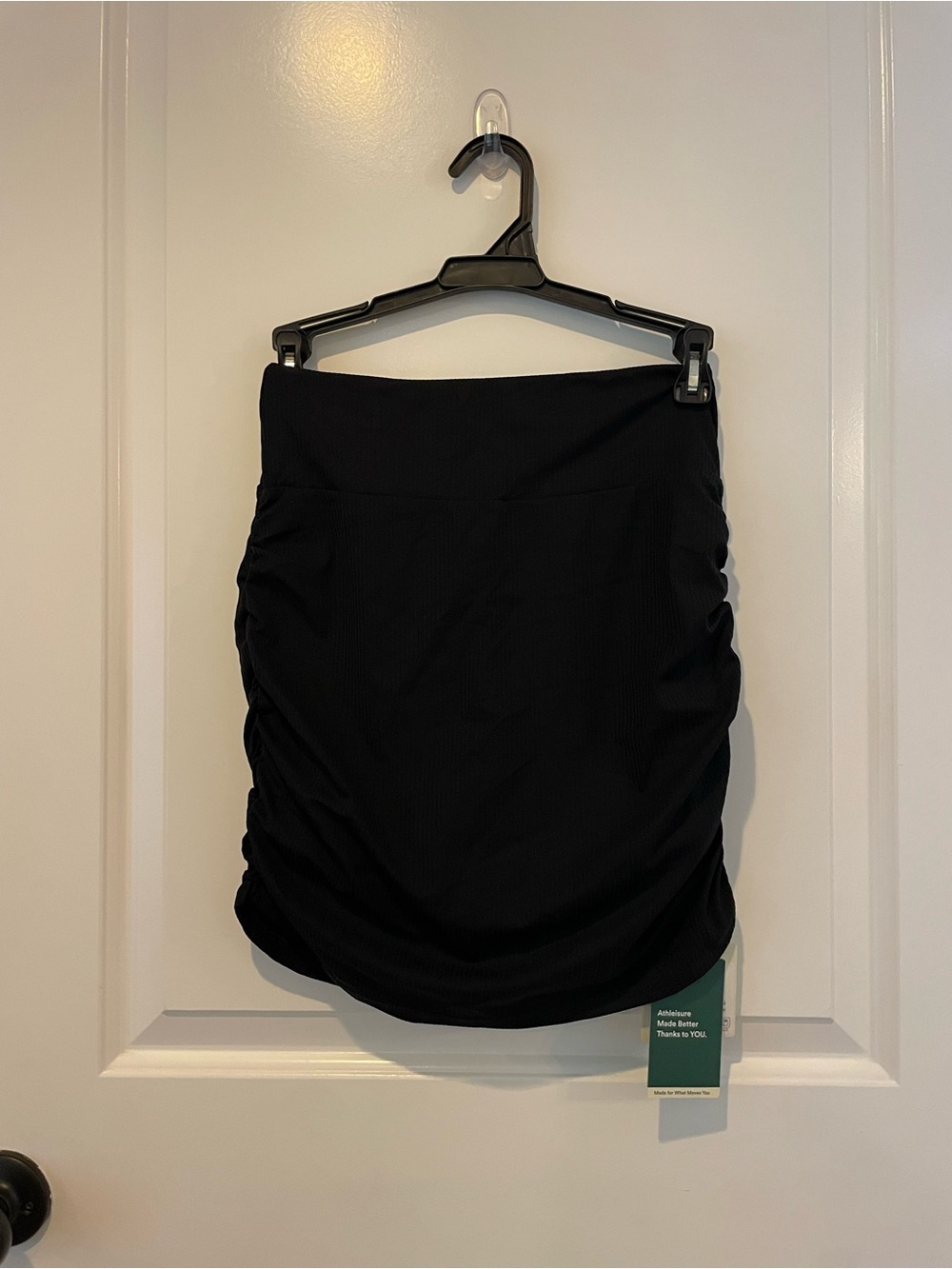 HALARA Black Ruched Mini Skirted, NWT